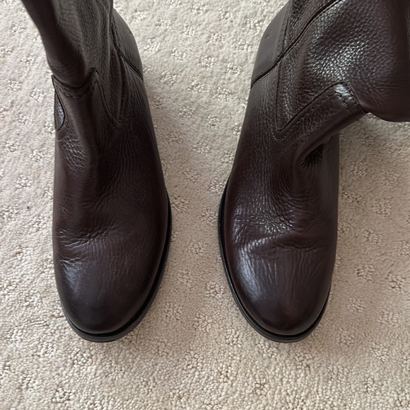 Leather FRYE Riding boots-chocolate - Picture 6 of 8